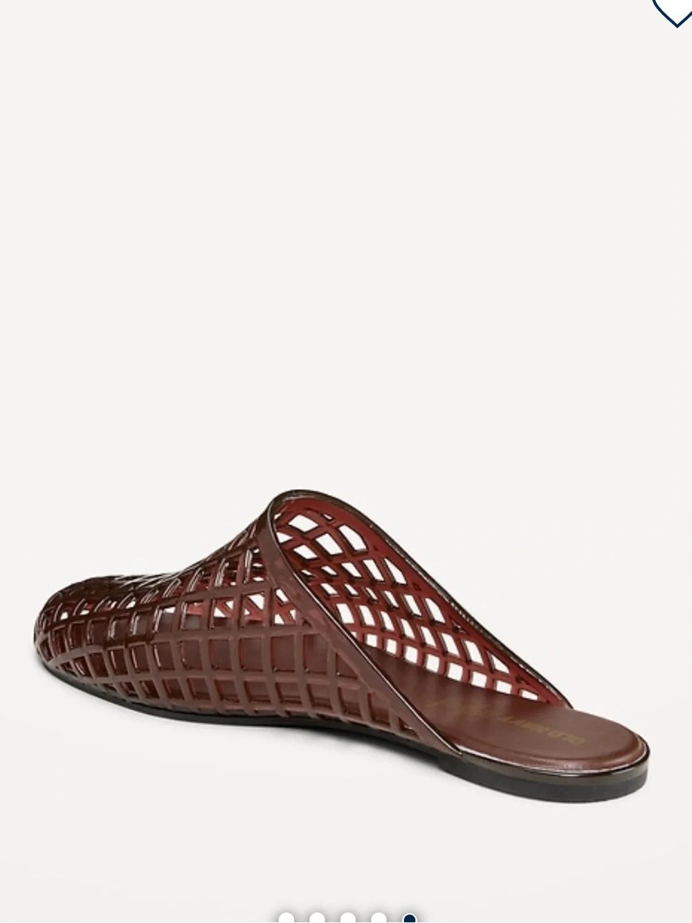 Woven JELLY FLAT OLD NAVY Leather Slip-On Mules in Brown - Picture 4 of 7